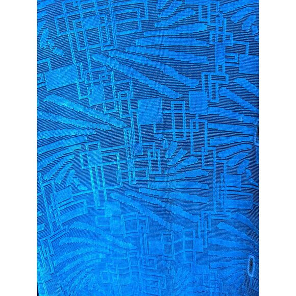 Chico's Shirt Women's XL 2 Blue Travelers Over Shirt Artsy Art To Wear Stretch - Picture 3 of 8